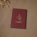 Yoga hand embroidered fabric cover handmade paper journal