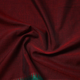 Maroon Zari Border Dharwad Cotton Fabric