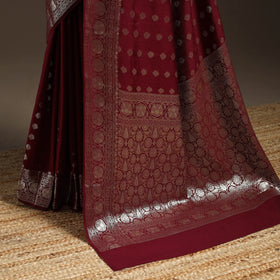 Zari work chiniya silk banarasi saree 13 - handcrafted