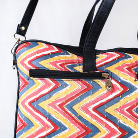  Marudhara Hand Block Printed Kantha Work Laptop Bag 