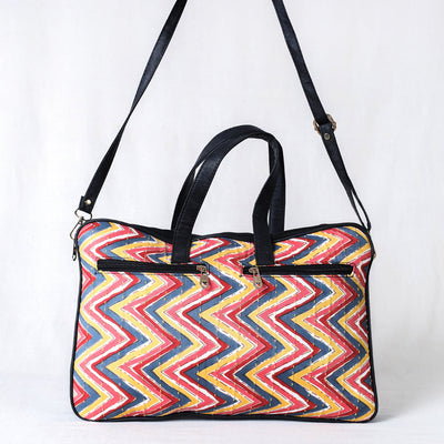  Marudhara Hand Block Printed Kantha Work Laptop Bag 