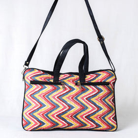  Marudhara Hand Block Printed Kantha Work Laptop Bag 