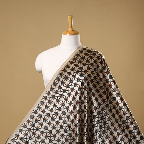 Mashru silk natural dyed fabric 02 - handcrafted