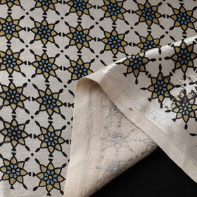 Mashru silk natural dyed fabric 04 - handcrafted