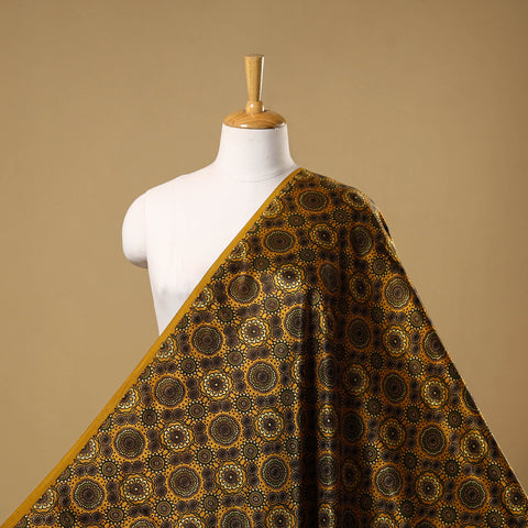 Mashru silk natural dyed fabric 06 - handcrafted