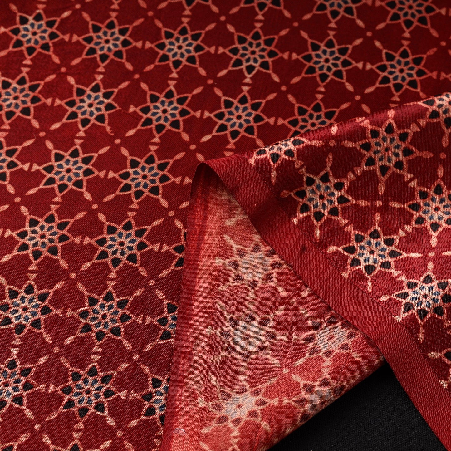 Mashru silk natural dyed fabric 11 - handcrafted