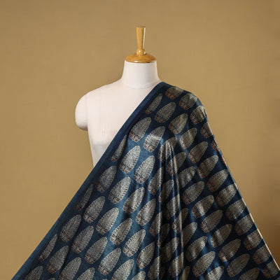 Mashru silk natural dyed fabric 15 - handcrafted