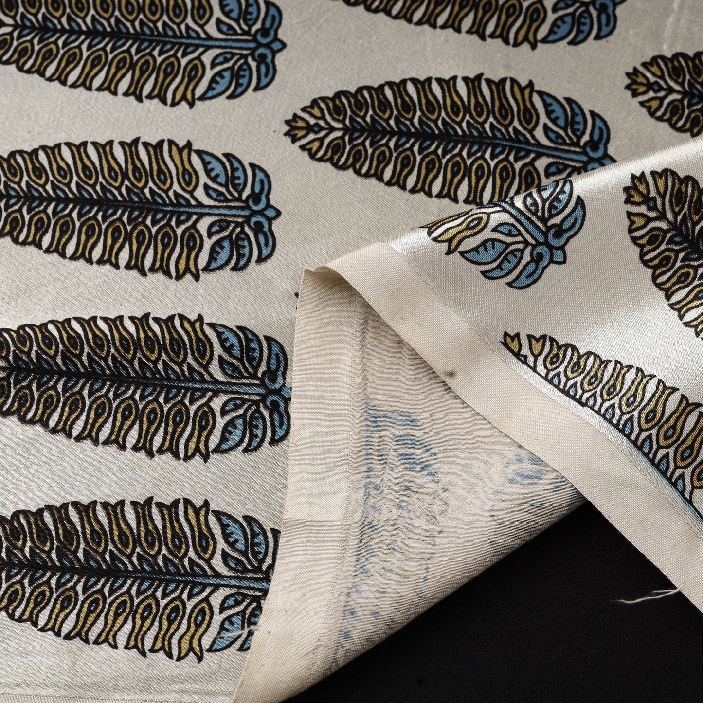 Mashru silk natural dyed fabric 17 - handcrafted