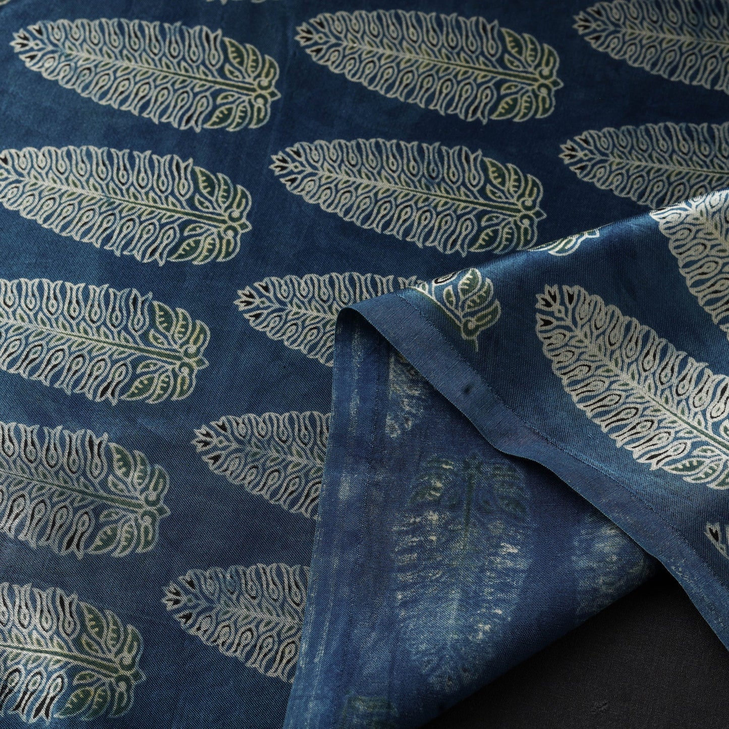 Mashru silk natural dyed fabric 22 - handcrafted