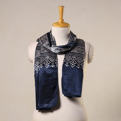 Mashru silk printed stole 34 - handcrafted