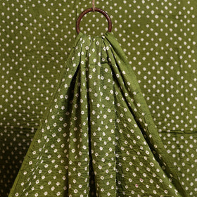  Green Kutch Tie-Dye Mul Cotton Bandhani Fabric