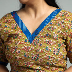 Buy Kalamkari Printed Cotton Stitched Blouse 