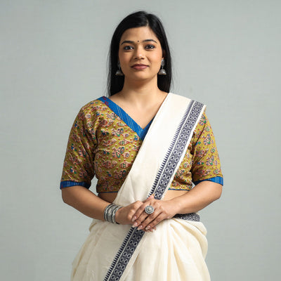 Buy Kalamkari Printed Cotton Stitched Blouse 