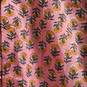 Men cotton sanganeri hand block print half sleeve shirt 01