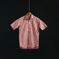 Men cotton sanganeri hand block print half sleeve shirt 01