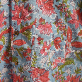 Men cotton sanganeri hand block print half sleeve shirt 02