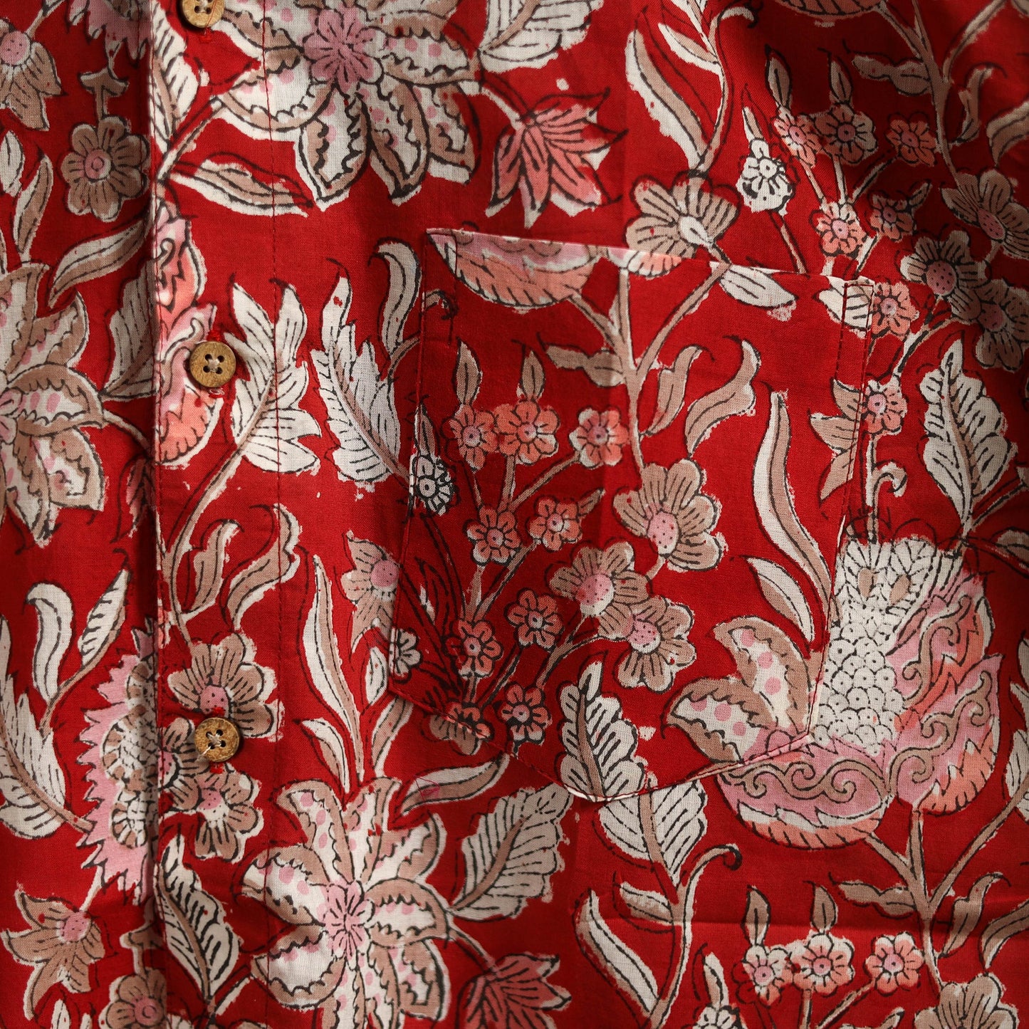 Men cotton sanganeri hand block print half sleeve shirt 03