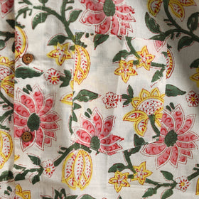 Men cotton sanganeri hand block print half sleeve shirt 04