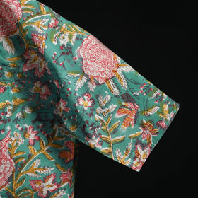 Men cotton sanganeri hand block print half sleeve shirt 06