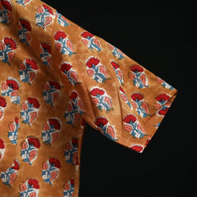 Men cotton sanganeri hand block print half sleeve shirt 09
