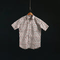 Men cotton sanganeri hand block print half sleeve shirt 10