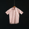 Men cotton sanganeri hand block print half sleeve shirt 11