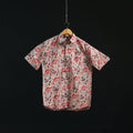 Men cotton sanganeri hand block print half sleeve shirt 12
