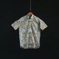 Men cotton sanganeri hand block print half sleeve shirt 14