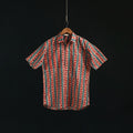 Men cotton sanganeri hand block print half sleeve shirt 15