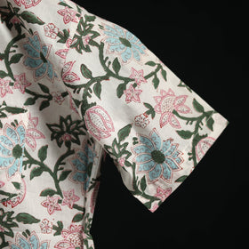 Men cotton sanganeri hand block print half sleeve shirt 20