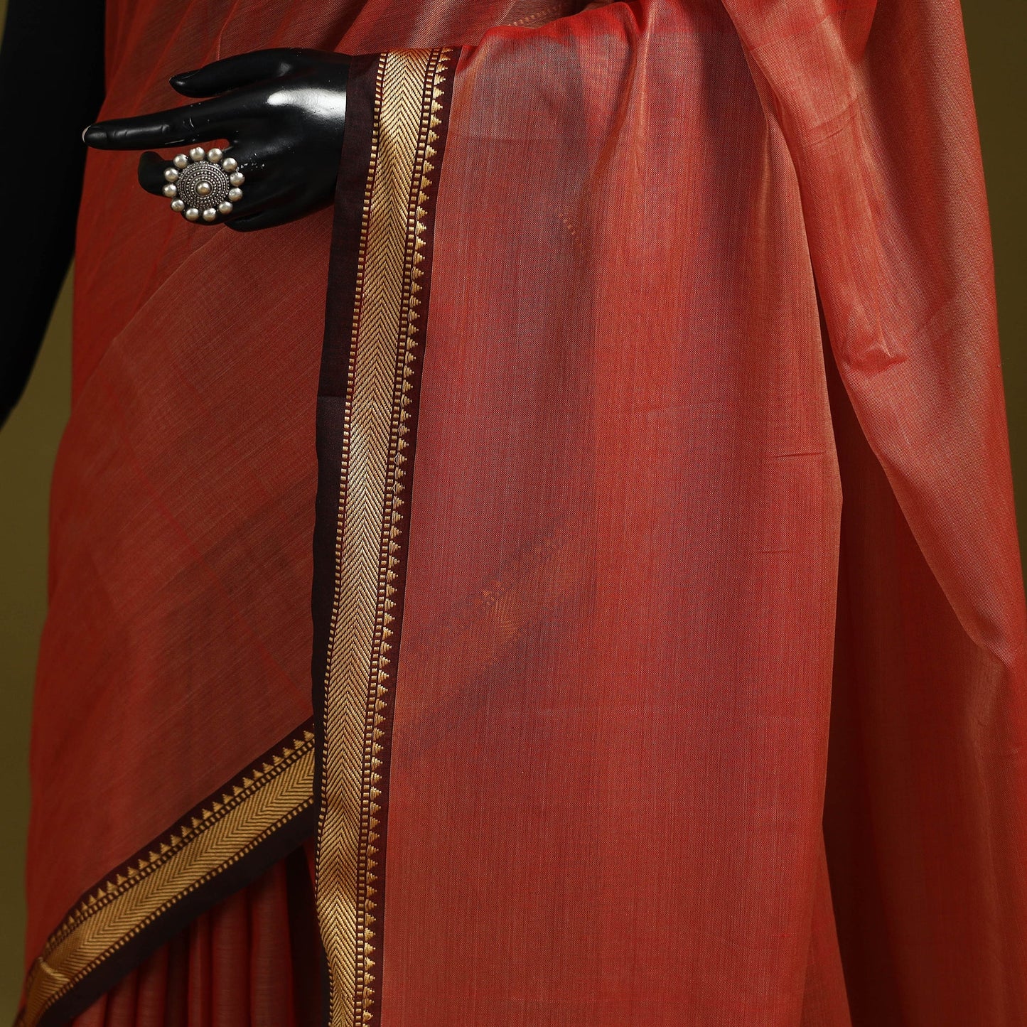 Mercerised cotton dharwad saree with thread border 01