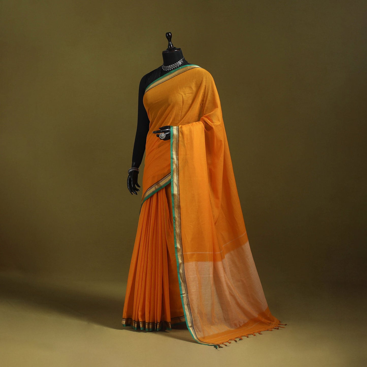 Mercerised cotton dharwad saree with thread border 02