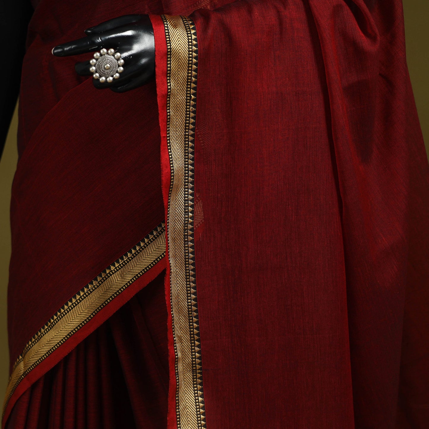 Mercerised cotton dharwad saree with thread border 04