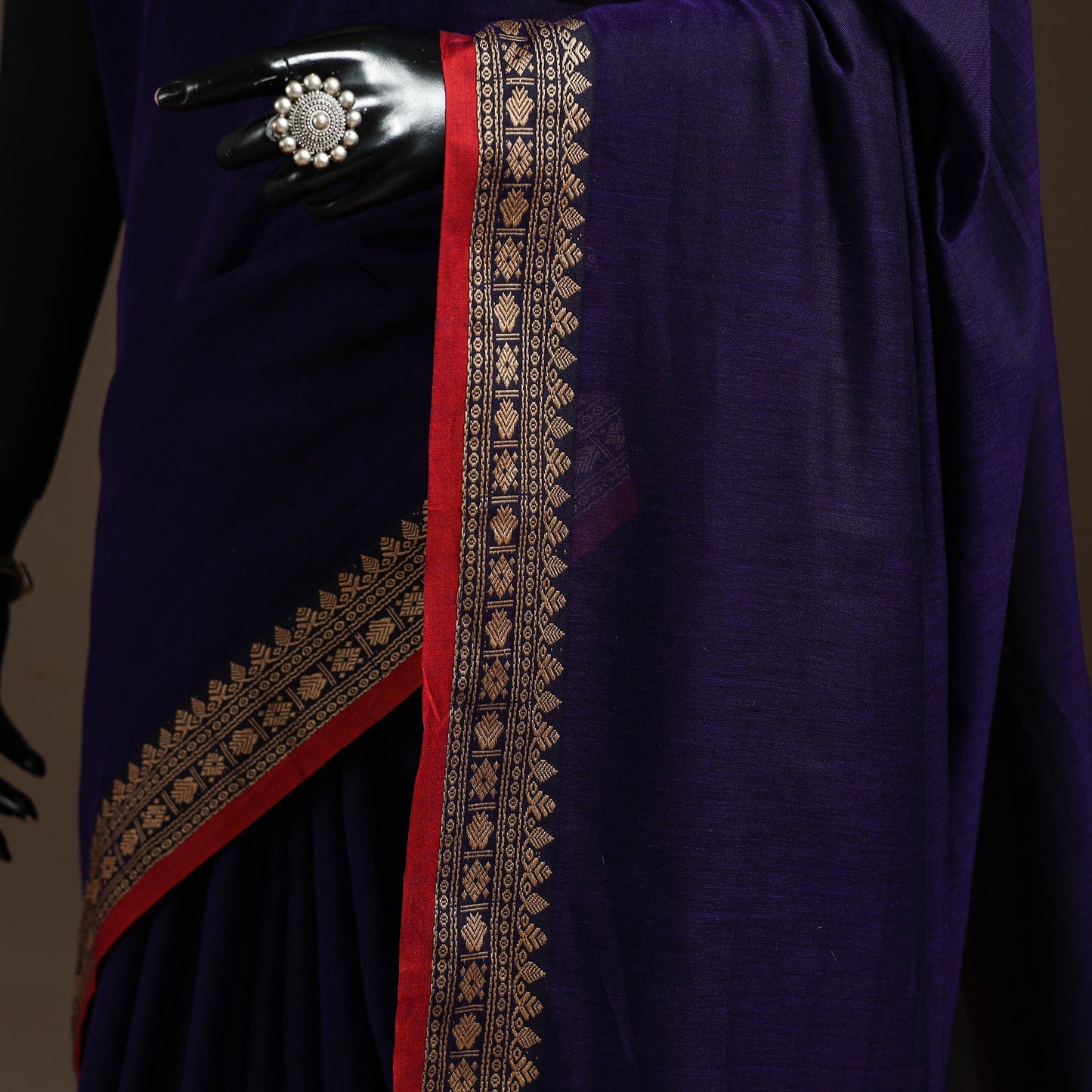 Mercerised cotton dharwad saree with thread border 04