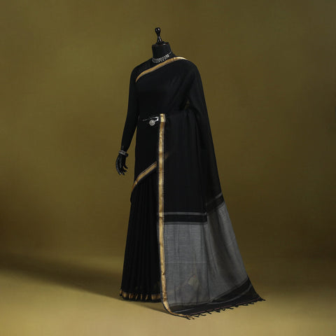 Mercerised cotton dharwad saree with thread border 07