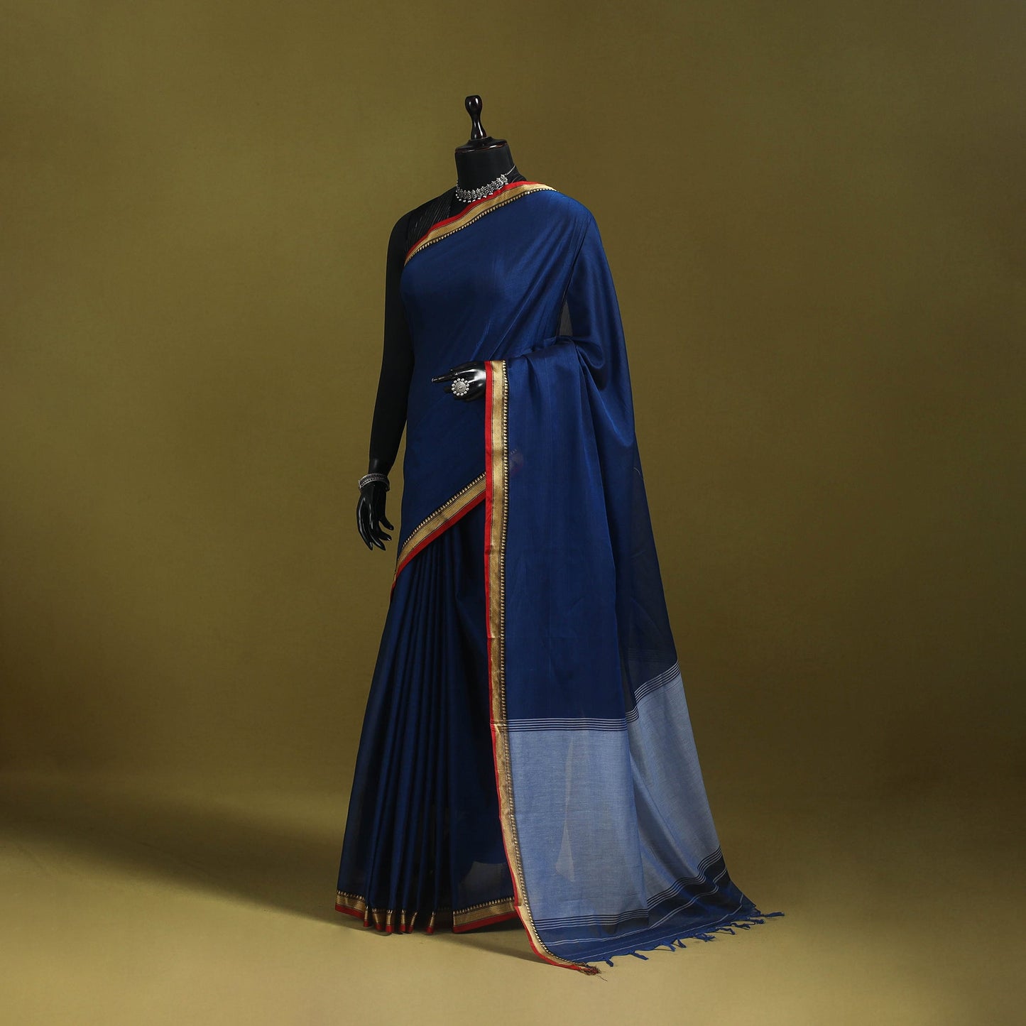 Mercerised cotton dharwad saree with thread border 08