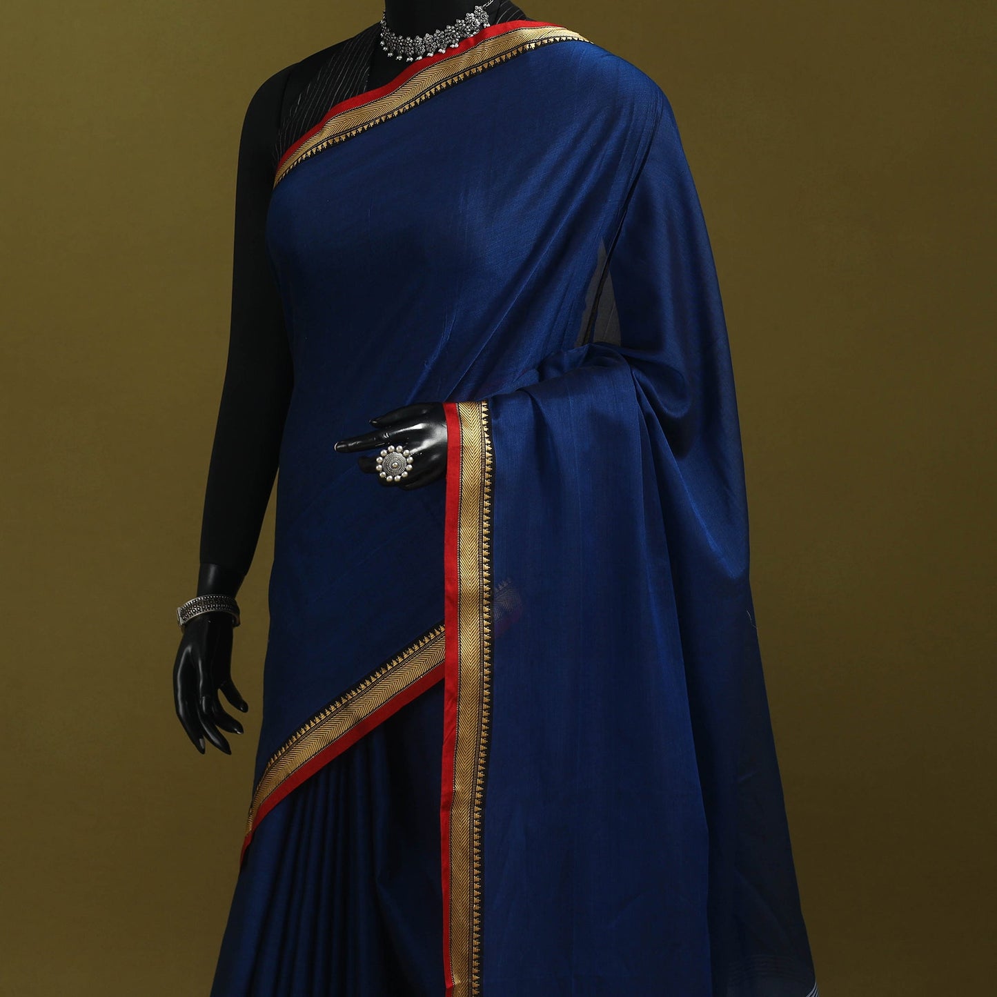 Mercerised cotton dharwad saree with thread border 08