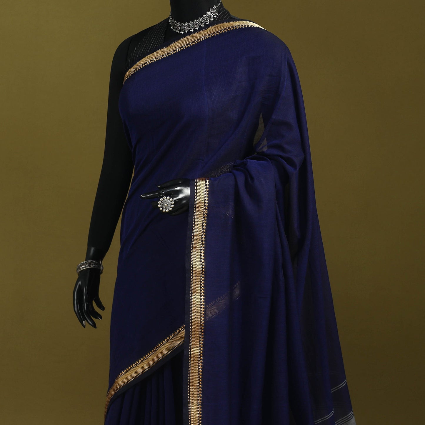 Mercerised cotton dharwad saree with thread border 09