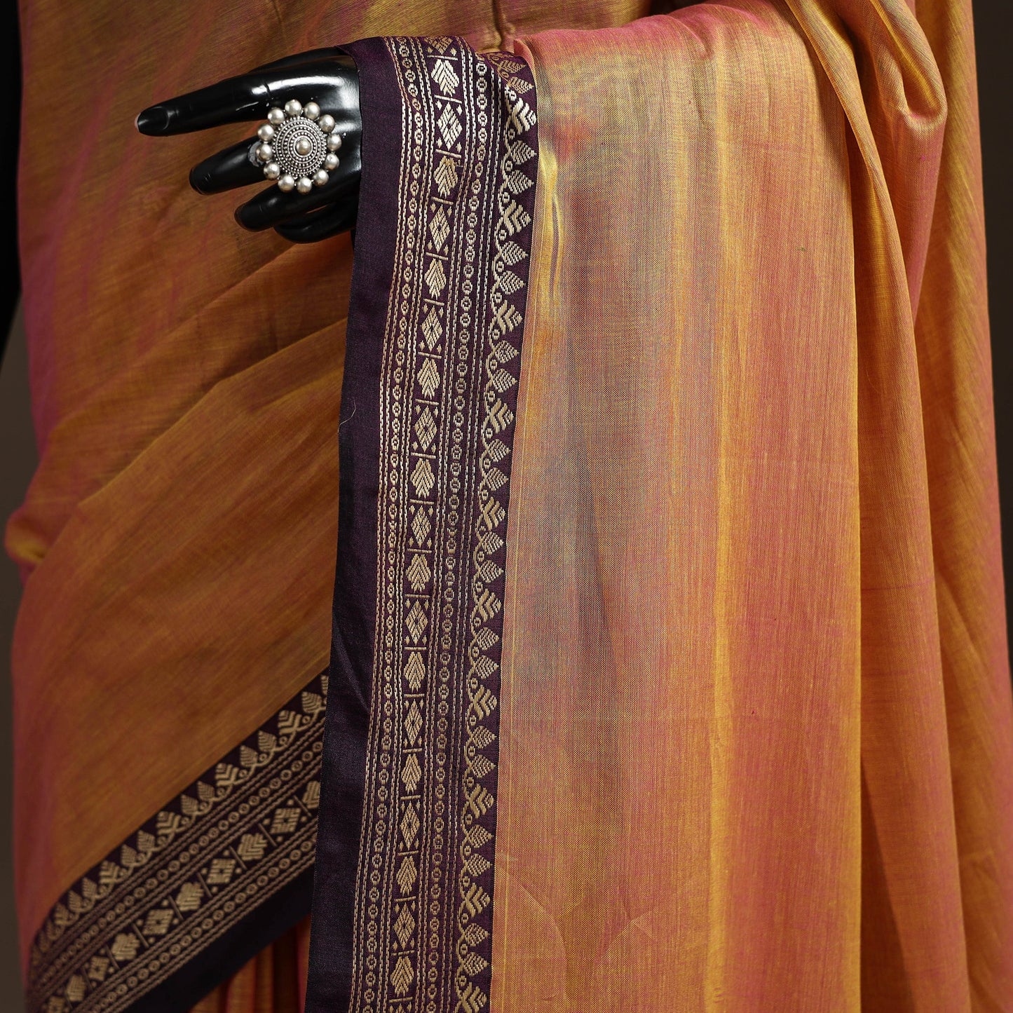 Mercerised cotton dharwad saree with thread border 09