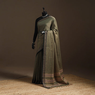 Mercerised cotton dharwad saree with thread border 10