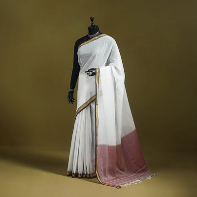 Mercerised cotton dharwad saree with thread border 15