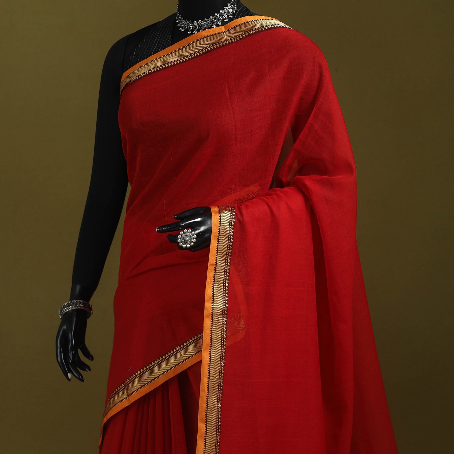 Mercerised cotton dharwad saree with thread border 16