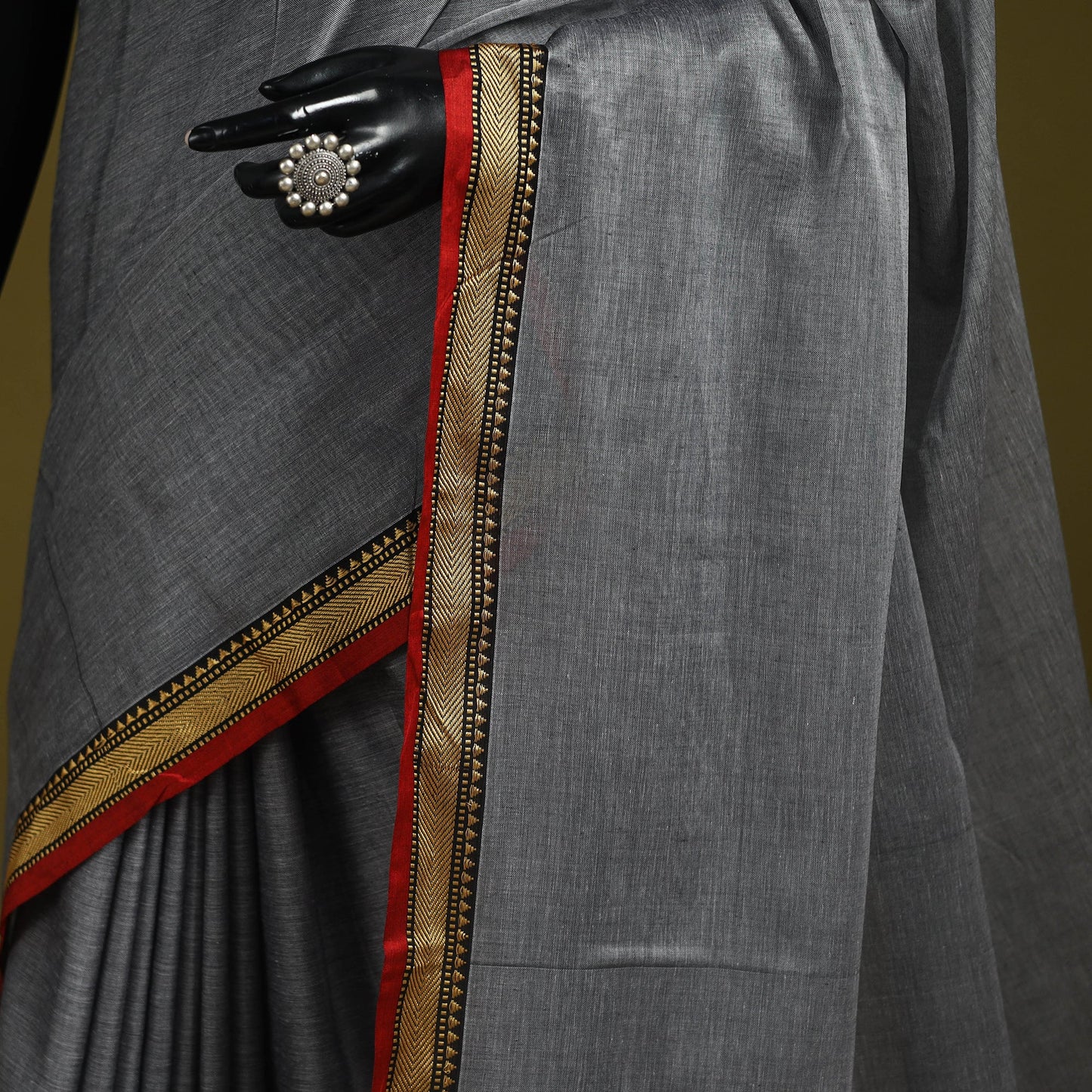 Mercerised cotton dharwad saree with thread border 17