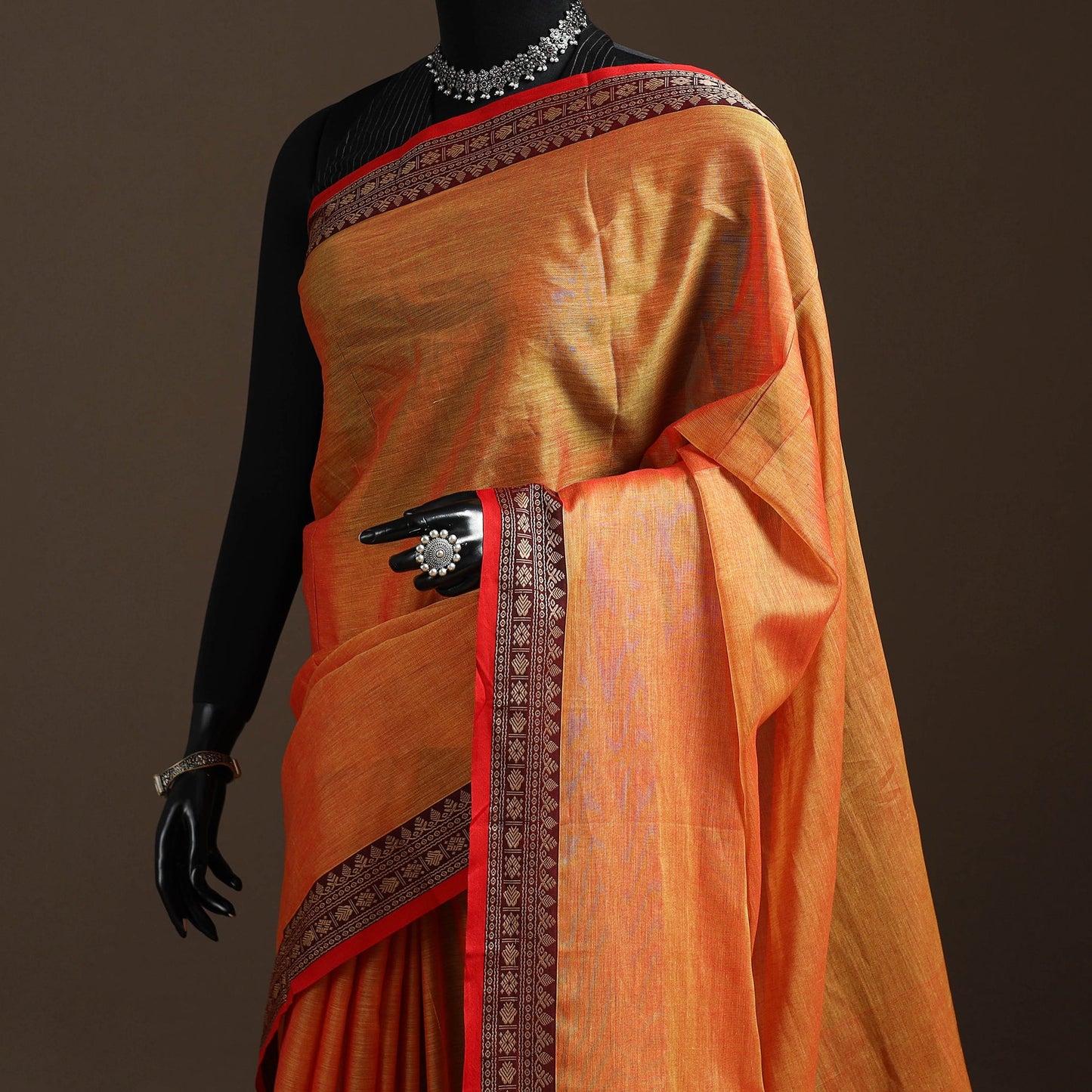 Mercerised cotton dharwad saree with thread border 17