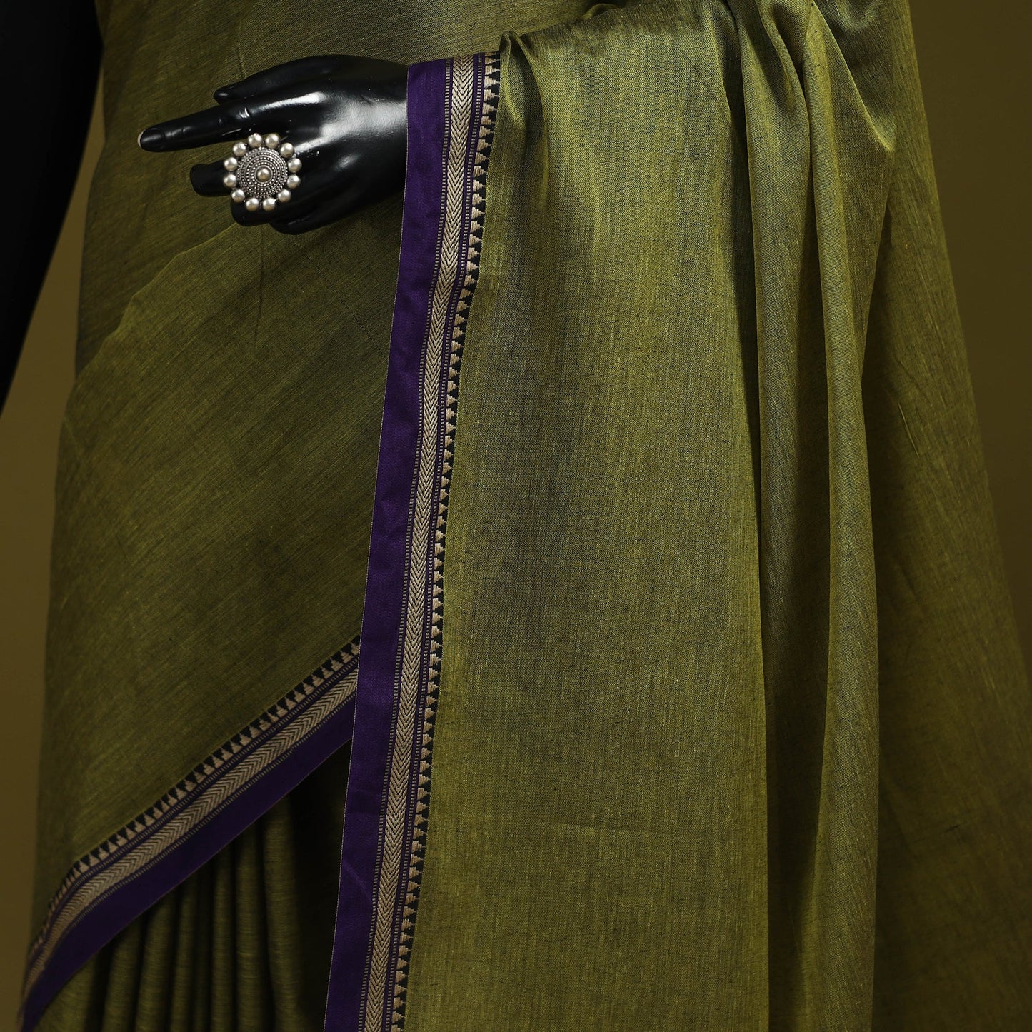 Mercerised cotton dharwad saree with thread border 18