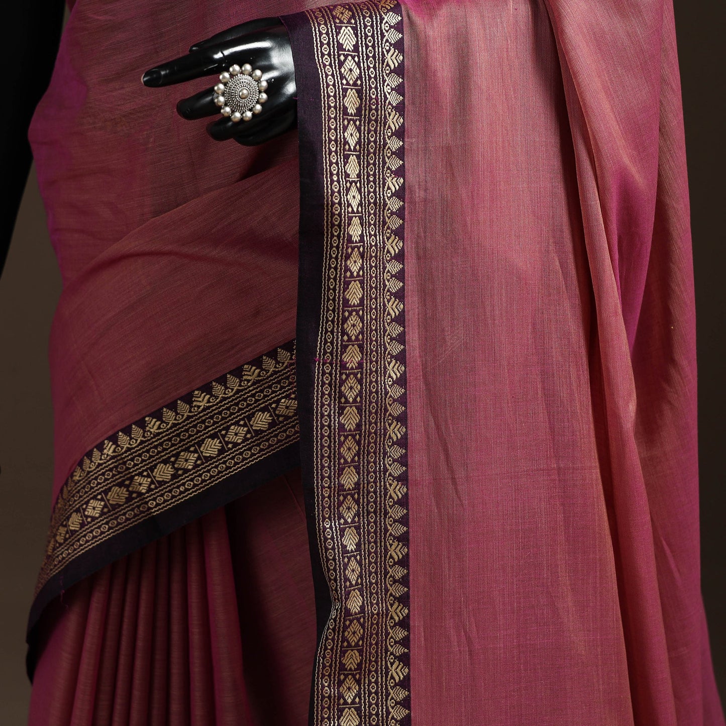 Mercerised cotton dharwad saree with thread border 18