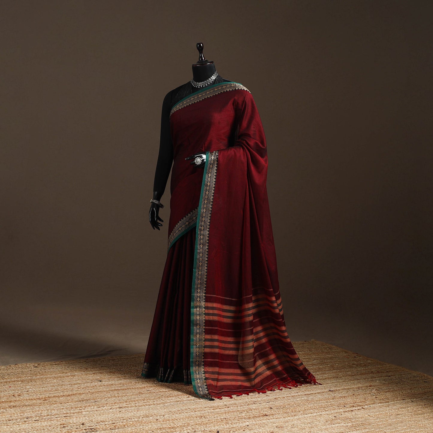 Mercerised cotton dharwad saree with thread border 19