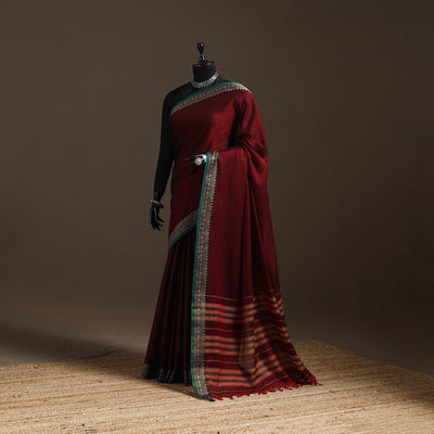 Mercerised cotton dharwad saree with thread border 19