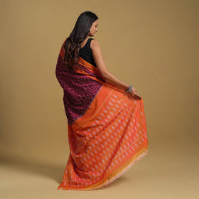 Mercerised Cotton Handloom Pochampally Ikat Saree