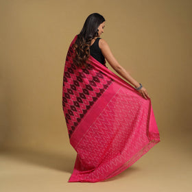 Mercerised Cotton Handloom Pochampally Ikat Saree